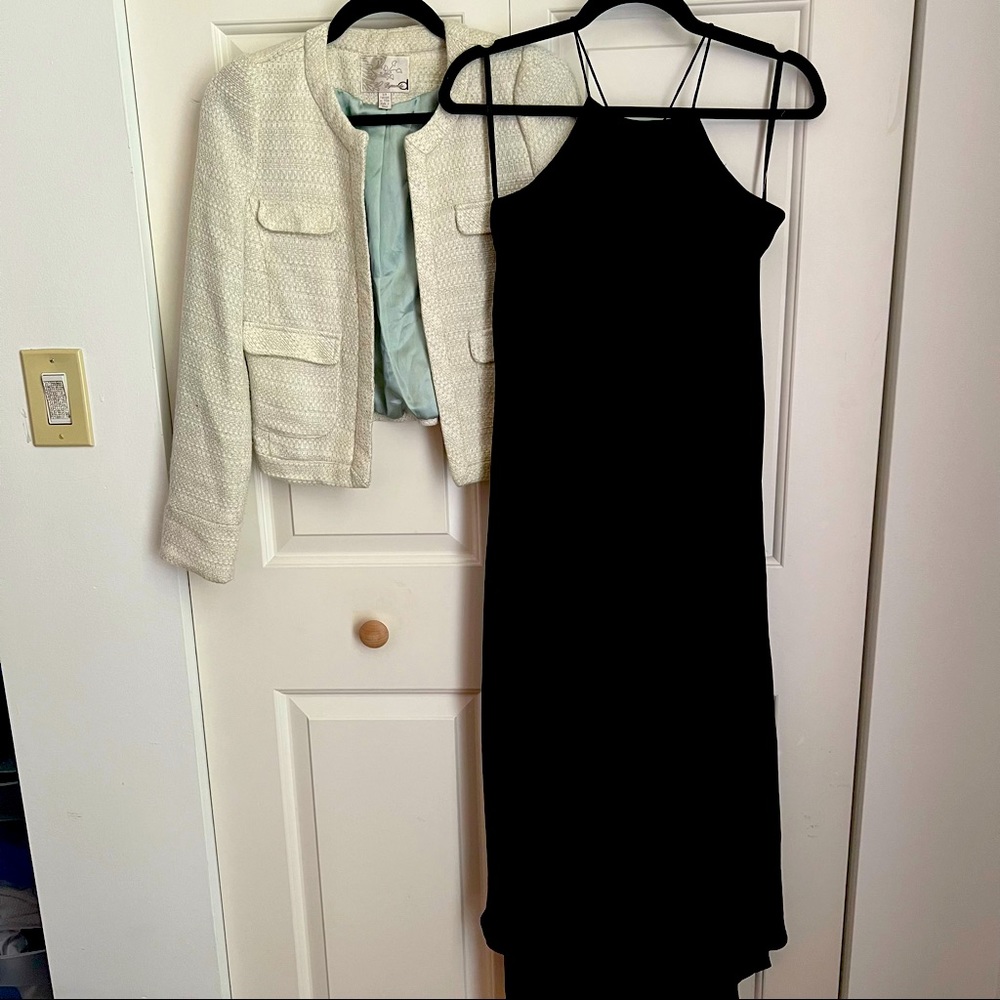 2 Piece - Express Fancy Black Gown + Dynamite Overcoat